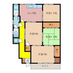 高茶屋駅 徒歩18分 1階の物件間取画像